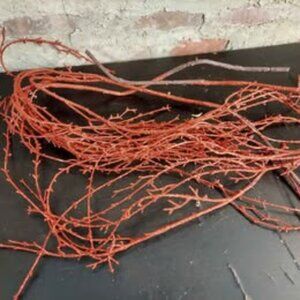 Artifical Plants / Branches Red Sparkle Glitter - Christmas Decorations